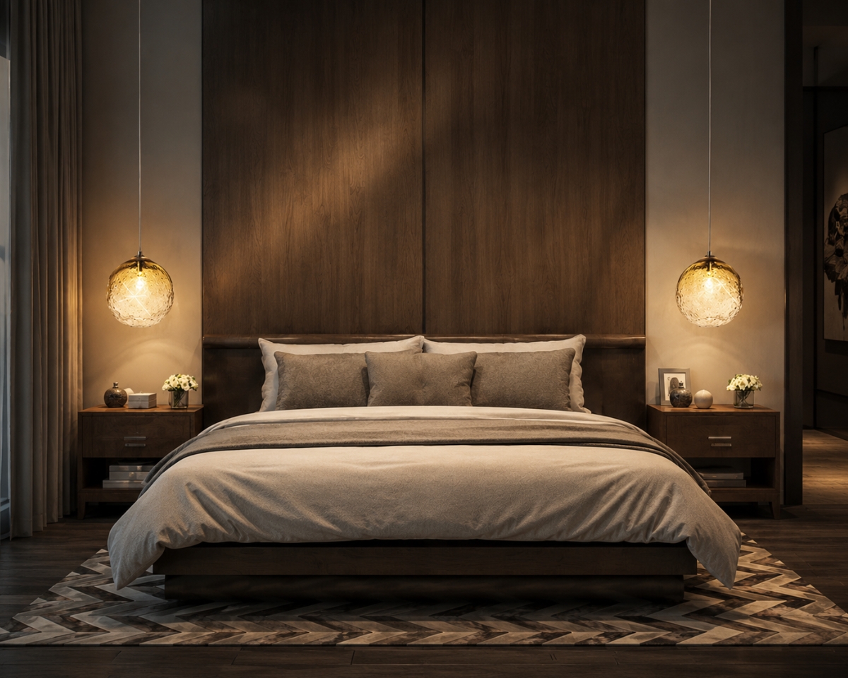 Designer light EOR300 made of hand-blown glass with an irregular shape and delicate bubbles inside the glass, available in different glass shades for an original lighting composition.
