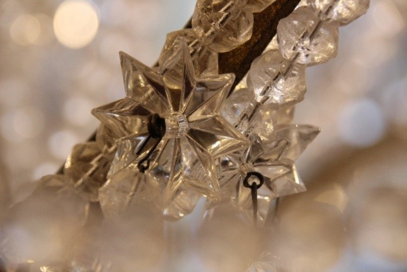 crystal chandelier detail