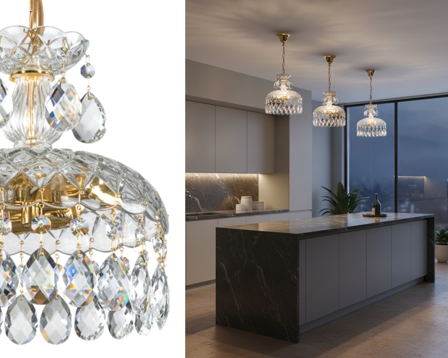 Crystal pendant light L297CLN