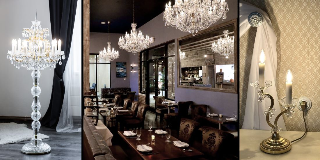 crystal chandeliers restaurant