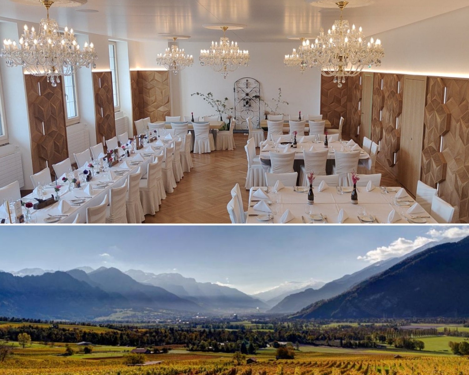 The hotel's social hall in Jenins