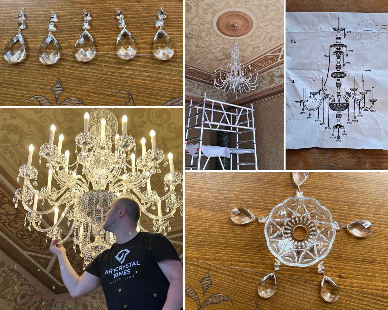 Crystal chandelier - school Bohdalovice