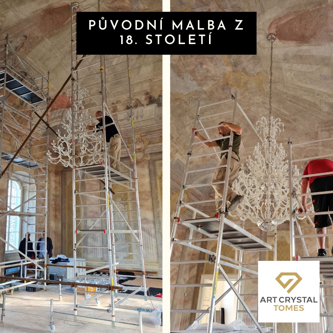 Maria Theresa crystal chandelier in Brno