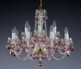 Chandelier with color trimmings L069BCL 1001