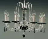 Glass chandelier black EL210803Black