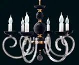 Glass chandelier EL421600 black