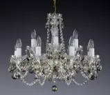 Chandelier with color trimmings L074B 8007