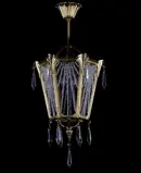 Brass chandelier with trimmings L381CE