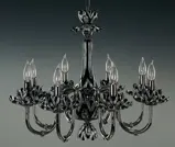 Glass chandelier black EL605818 ant