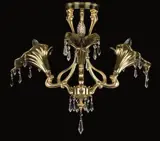 Brass chandelier with trimmings L09108CE