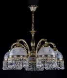 Brass chandelier with trimmings L329CLN