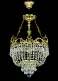 Brass chandeliers with trimmings L16207CHCLN