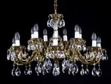 Brass chandelier with trimmings L336CLN