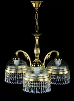 Brass chandelier with trimmings L330CLN
