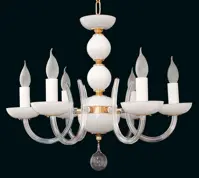 Glass chandelier EL422600 opal