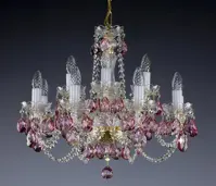 Chandelier with color trimmings L069BCL 1001
