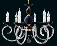 Glass chandelier EL421600 black