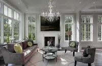Living Room  Cut Glass Crystal Chandelier L16040CE 