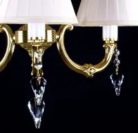 Brass chandelier with Shades  L322CE - detail 
