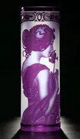 Vase of cut crystal purple SEB400FP