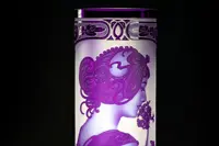 Vase of cut crystal purple SEB400FP