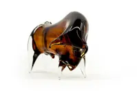 Glass figurine - bull JA/BYV/HN