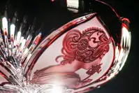 Bowl of cut crystal red SEB63040330M