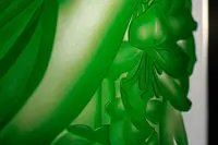 Vase of cut crystal green SEB400ZK