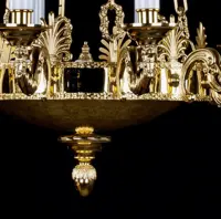 Brass chandelier L385