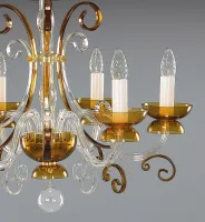 Glass chandelier EL414600 topas
