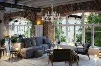 Large glass chandelier EL4312100