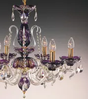 Crystal chandelier violet EL660614
