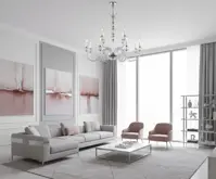 Clear Glass Chandelier EL4308+400 Clear Glass Chandelier EL4308+400