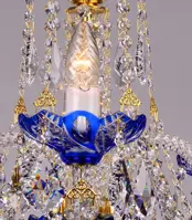 Crystal chandelier blue LLCH05-BLUE - detail 