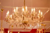 Chandelier with color trimmings L058B 8008