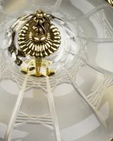 Chandelier cast brass L16151 - frosted glass