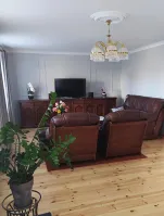 Brass chandelier with trimmings L329CLN