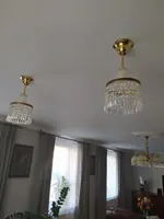 Brass chandelier with trimmings L331CLN