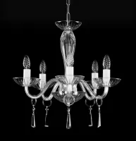 Clear Glass Chandelier L147CE - silver 