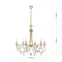 Chandelier with metal arms OLU16706