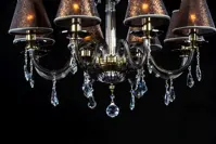 Chandelier with Shades golden brown EL210814