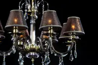 Chandelier with Shades golden brown EL210814