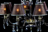 Chandelier with Shades golden brown EL210814