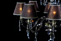 Chandelier with Shades golden brown EL210814
