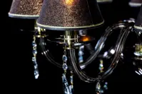 Chandelier with Shades golden brown EL210814