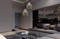 Brass chandelier with trimmings L331CE
