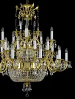 Brass chandelier with trimmings L359CLN