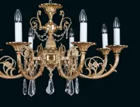Brass chandeliers with trimmings EL8618091