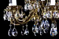 Brass chandelier with trimmings L336CLN