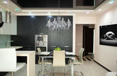 Crystal chandelier for modern kitchen